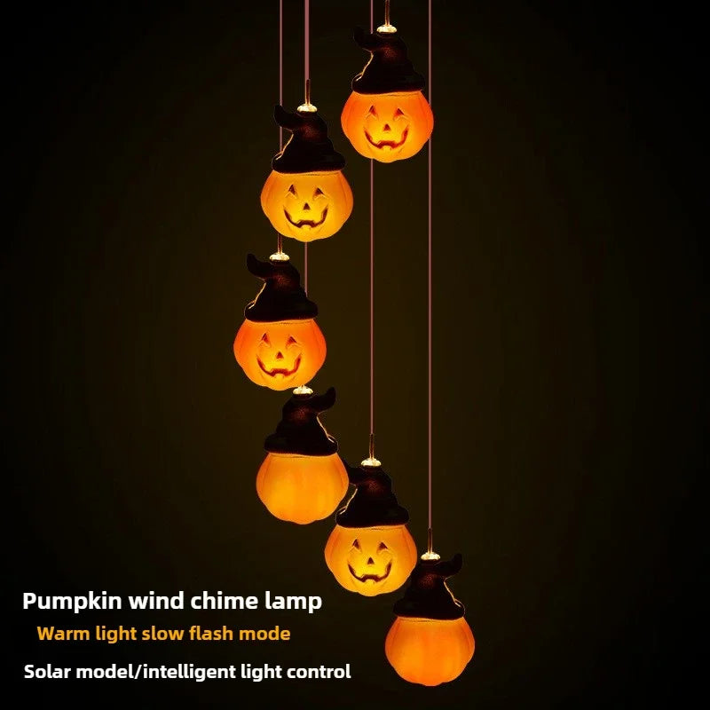 Solar Halloween String Lights Skull Ghost Pumpkin Heads Horror Outdoor Decor for Garden Yard Patio Haunted House Display