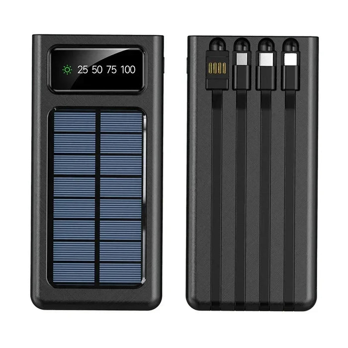 200000mAh Solar Power Bank Large Capacity Mobile Charging Outdoor Fast Charging 2 LED Light Suitable For iPhone Xiaomi Huawei