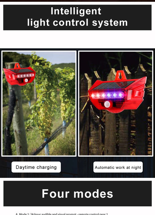 Sound And Light Alarm Solar Wireless Infrared Sensor Home Anti-theft Sound And Light Alarm For Farm Gardens Factory Warehouse