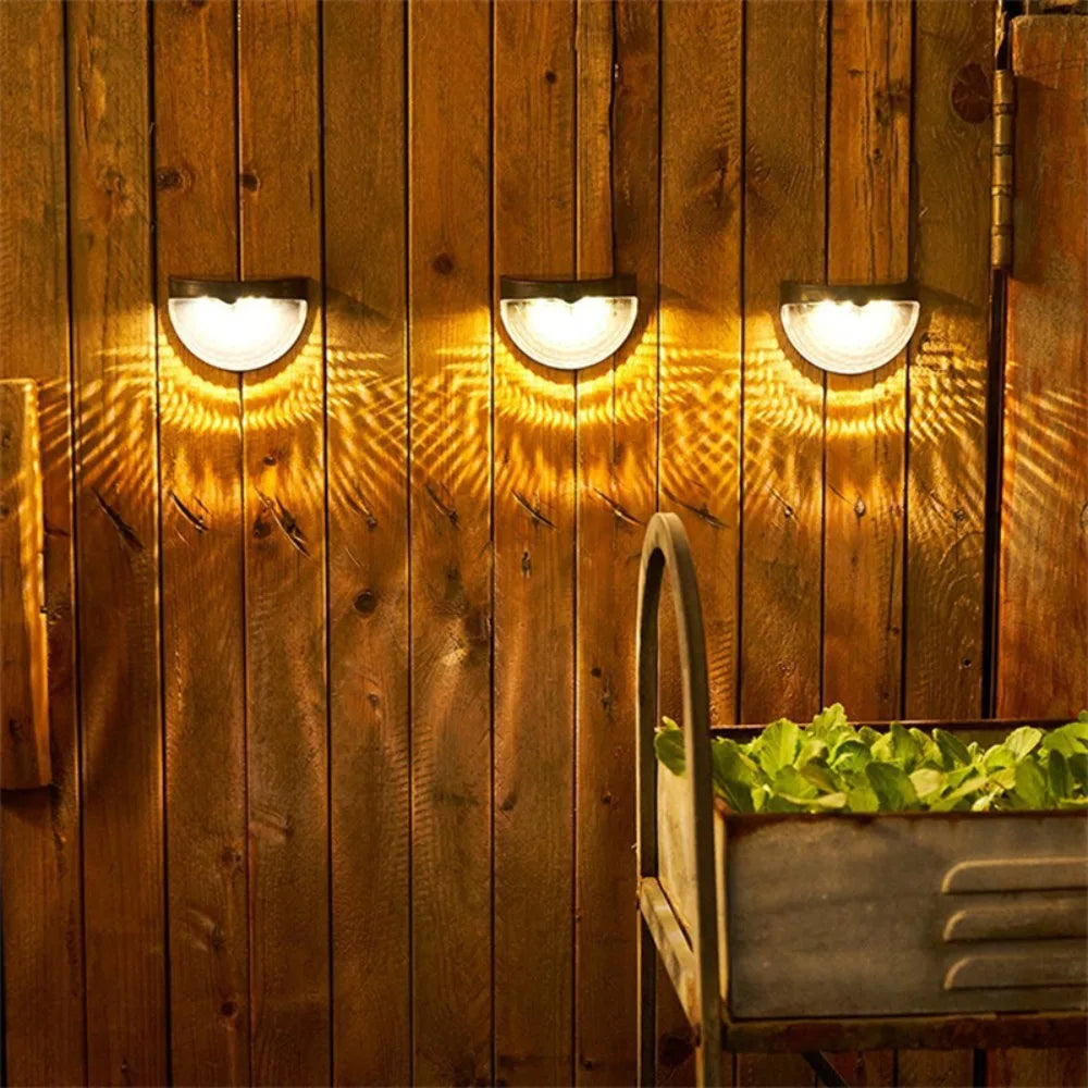 2/4pcs Solar Wall Lamps Outdoor Waterproof Courtyard Garden Decoration Porch Yard Energy-saving Street Lights Christmas Decor