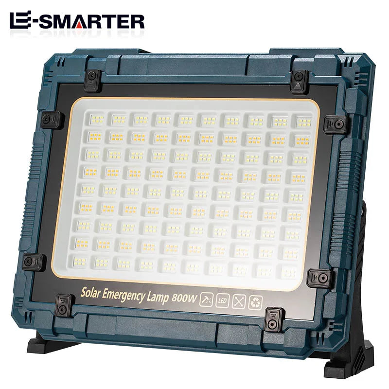 Rechargeable Solar Flood Light Outdoor Portable LED Reflector Spotlight IP66 Waterproof Camping Work Light Floodlight