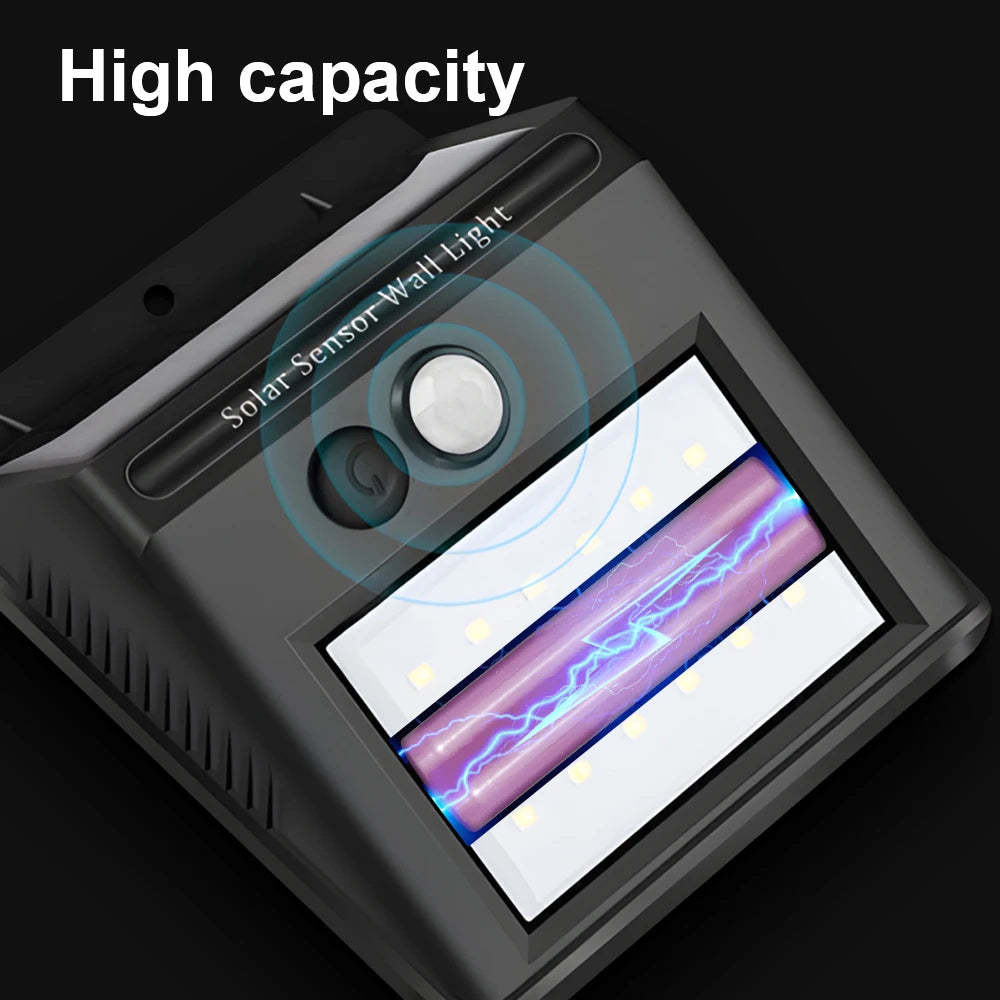 2000LM Solar Wall Light Motion Sensor Outdoor Solar Lamp LED Solar Lights IP65 Waterproof Solar Street Light Outdoor Garden Lamp