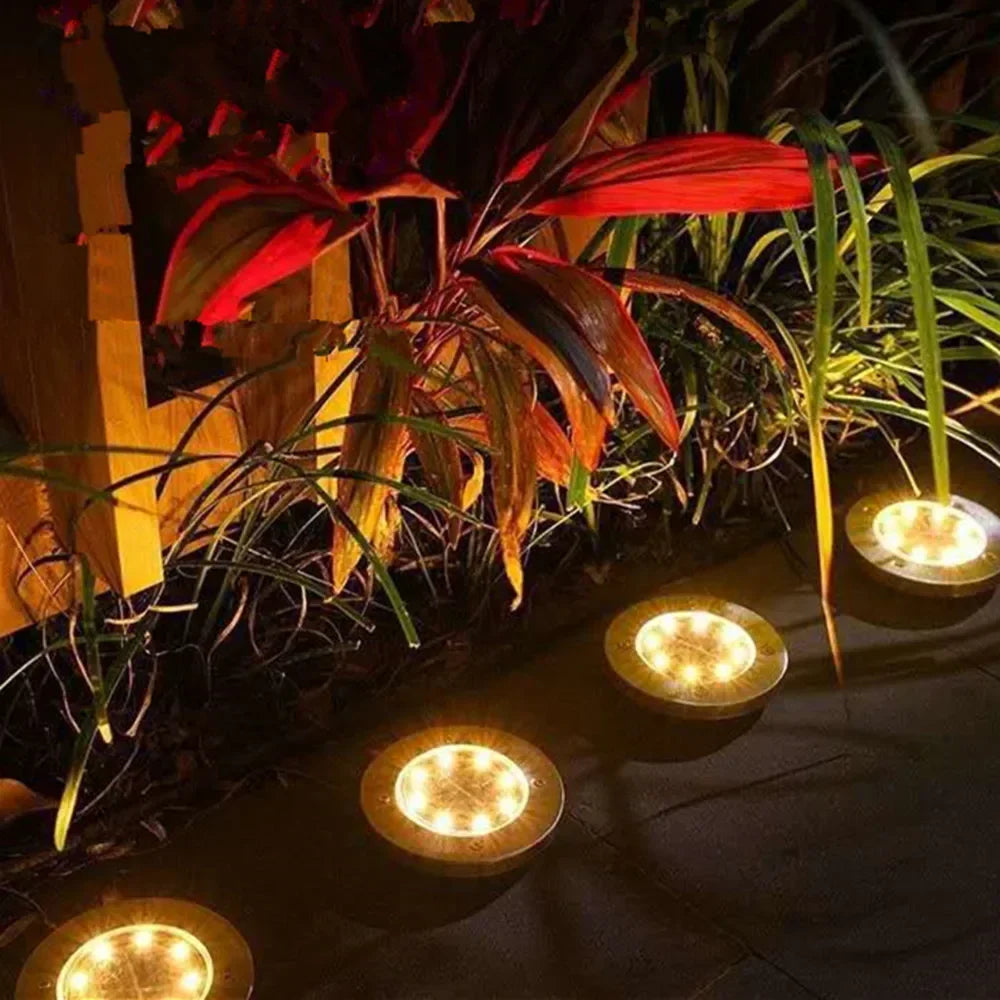 Solar Ground Light Garden Lamp Solar Powered Landscape Path Outdoor for Yard Backyard Lawn Patio Decorative Wedding Christmas