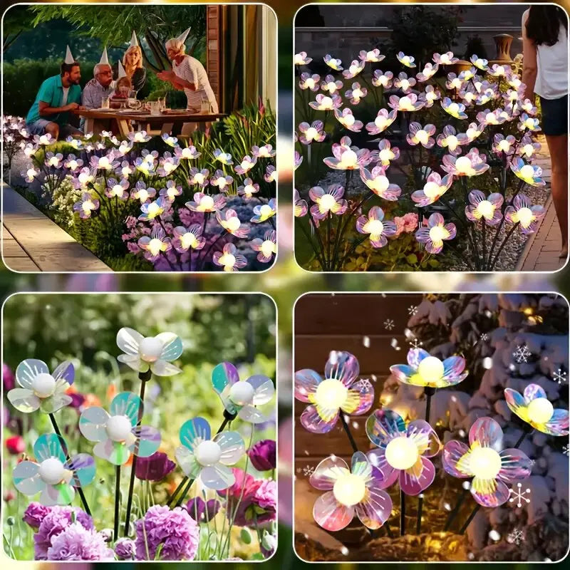 Solar Firefly Flower LED Light,Outdoor Waterproof 2 Modes Decoration Fairy Lamp,Landscape Lighting For Garden,Lawn,Patio,Pathway