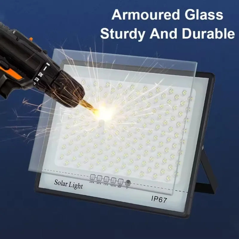 Super bright solar light LED solar floodlight 100w 200w 300w 400w IP67 high waterproof outdoor floodlight LED courtyard light
