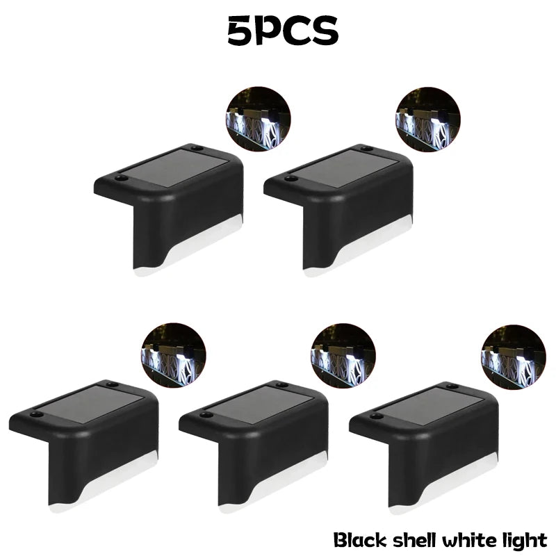 1-10PCS Solar Deck Lights Outdoor Step Lights Waterproof Led Solar Lights for Railing Stairs Step Fence Yard Patio and Pathway