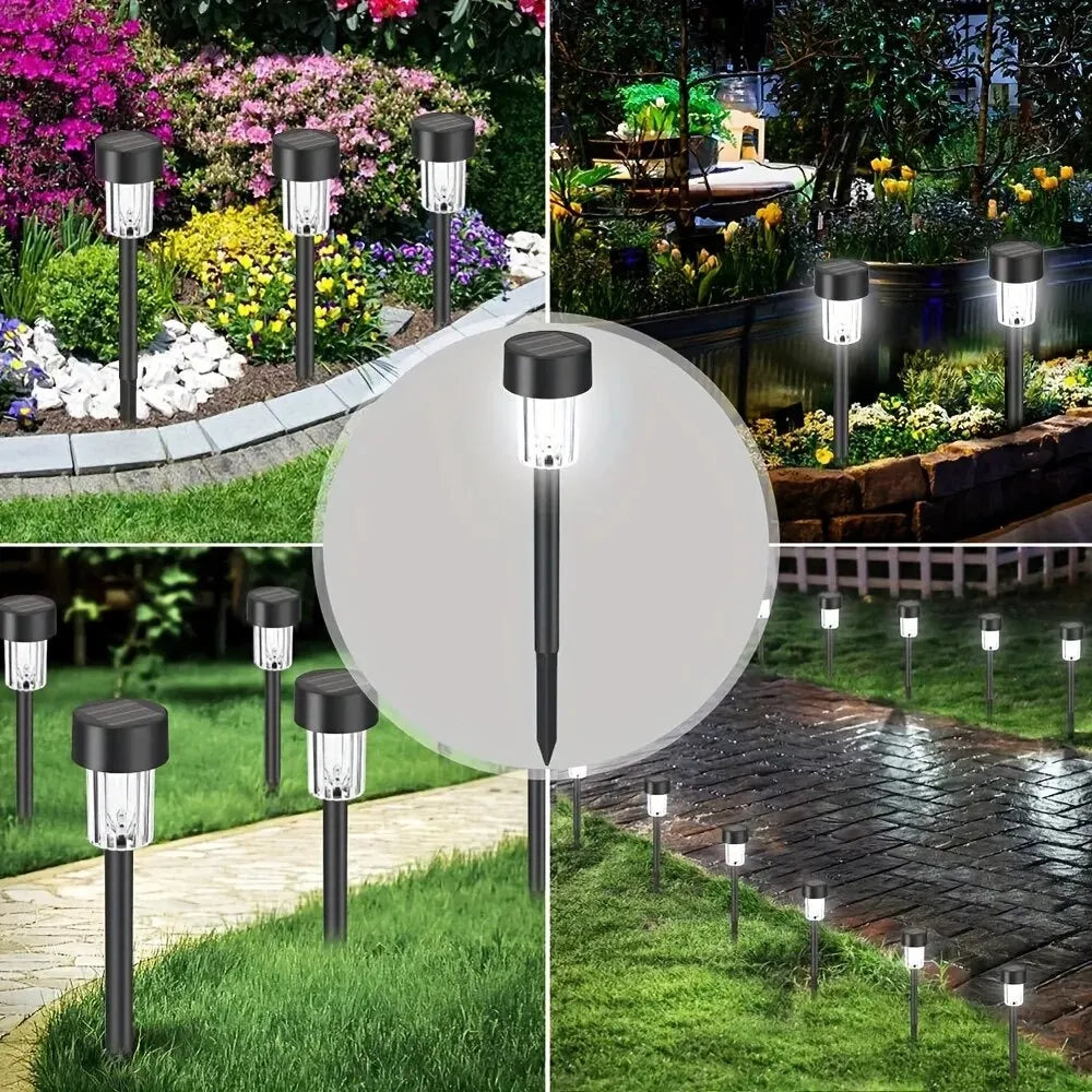 12 Pack Solar Outdoor Lights Solar Garden Light LED Landscape Lighting Waterproof Pathway Lights Decor Walkway Lawn Patio Yard