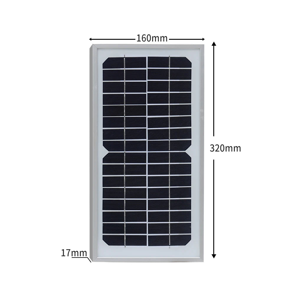 Portable Solar Panel Charger 16V 6W Solar Panels Rigid Monocrystalline Cell 12V Battery Charger With 10A Controller Power Bank