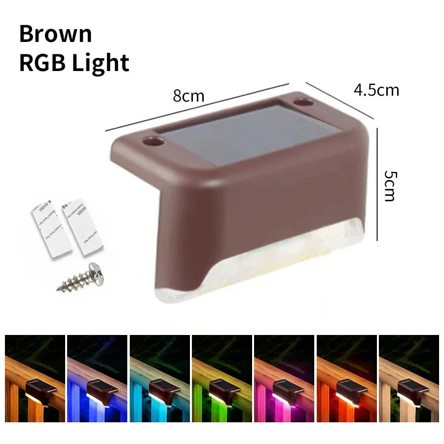 1/4/8/pcs Solar Deck Lights Outdoor Waterproof LED Fence Lights Garden Decor Solar Lamp for Stairs Railing Yard Patio Pathway