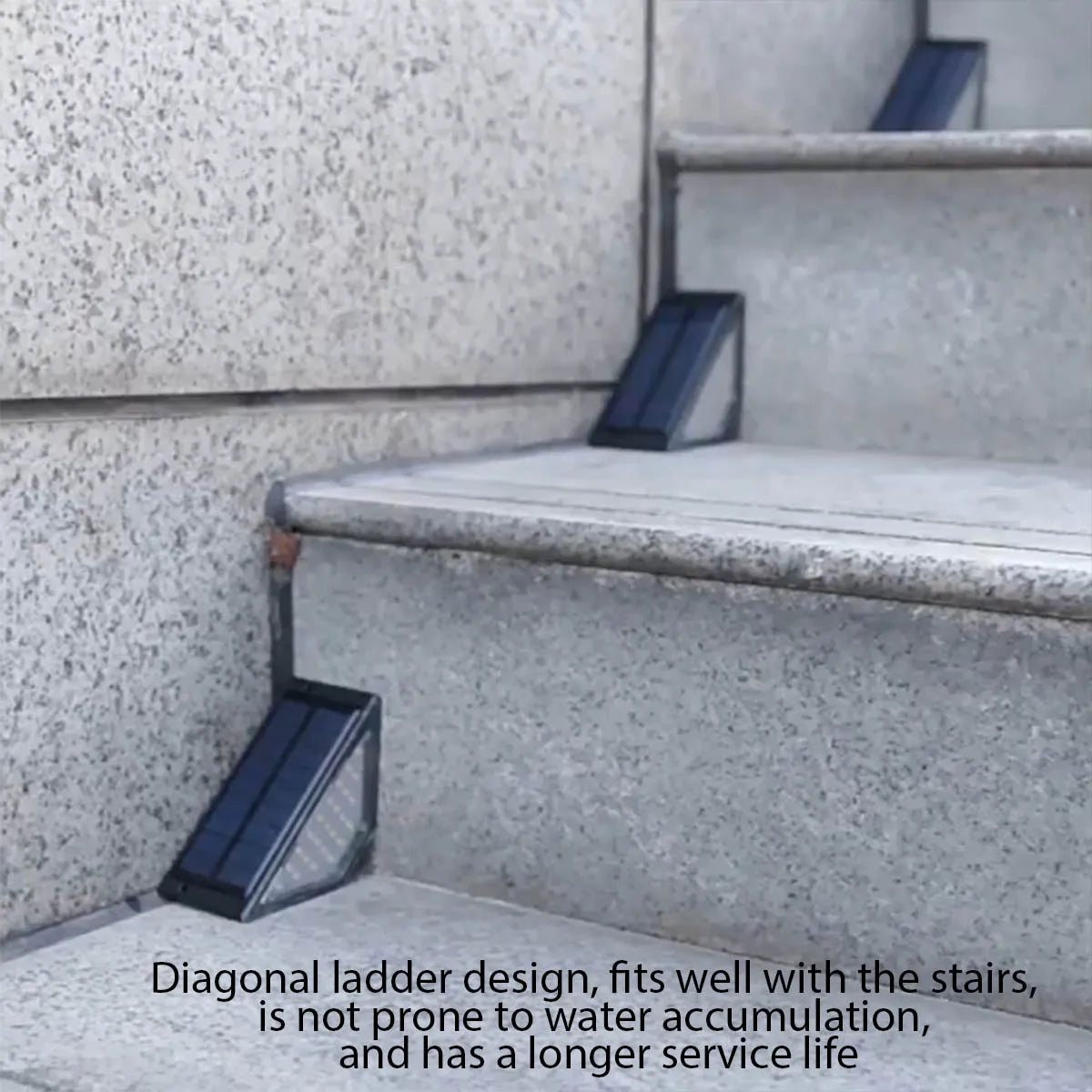 1/2/4pcs LED Solar Stair Light 3000K Waterproof Outdoor Garden Passage Courtyard Terrace Guardrail Step Light Landscape Light
