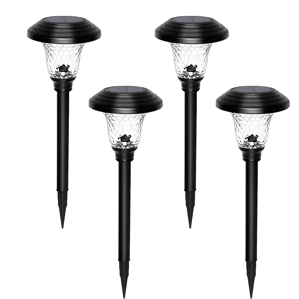 Solar Pathway Lights Outdoor Waterproof Bright Monocrystalline Silicon Garden Decora Light LED Landscape Lamp for Yard Fenced