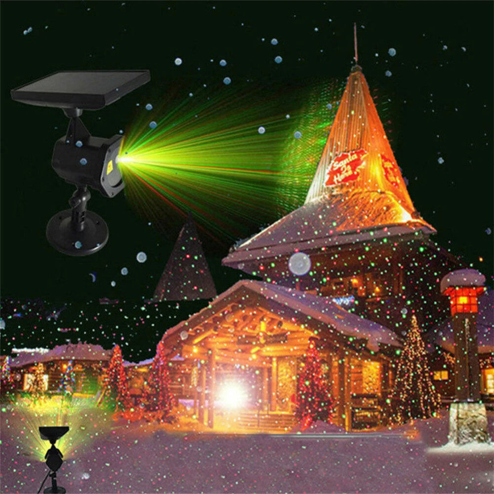 Solar Christmas Projection Light Outdoor Waterproof Lawn Light Dynamic Christmas Solar Powered LED Starry Star Projection Lamps