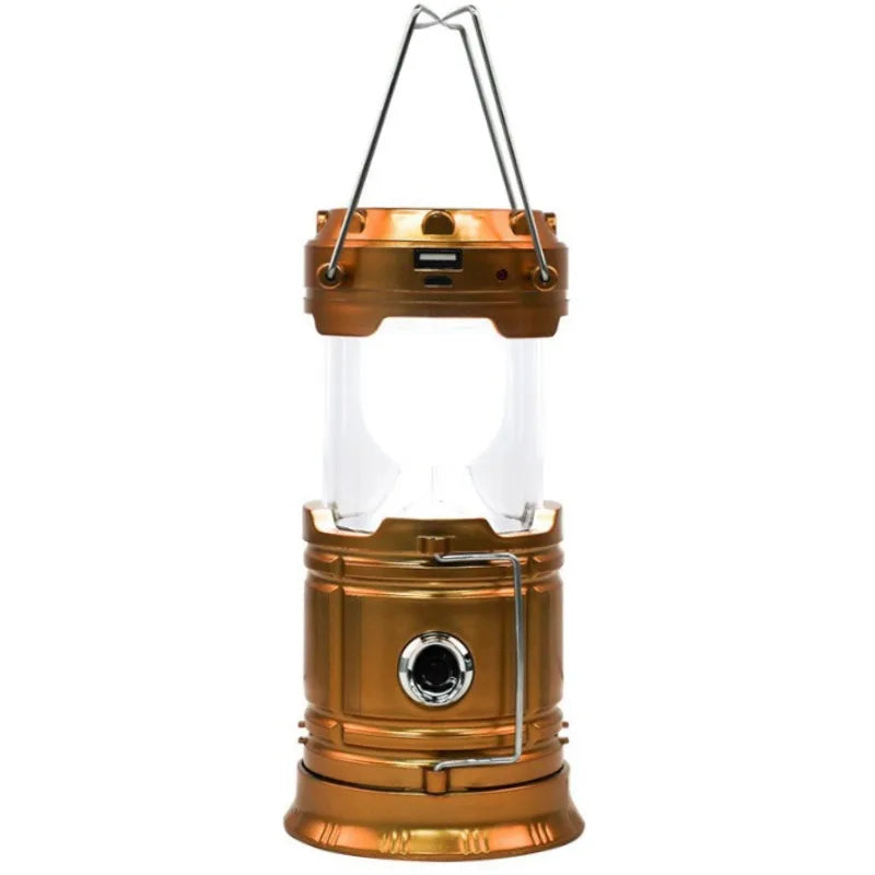 Powerful Solar LED Camping Lantern Outdoor Camp Tent Lamp USB Rechargeable Portable Emergency Lights Stretch Hang Lantern
