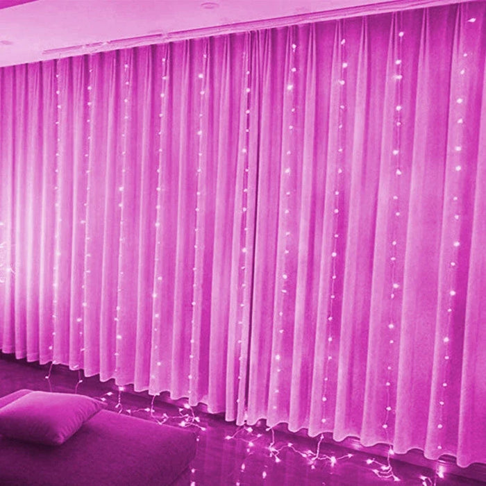 6M/3M LED Curtain Fairy Lights,8 Lighting Modes,Outdoor/Indoor Decoration for Christmas Wedding Party,Garden,Living Room,Bedroom