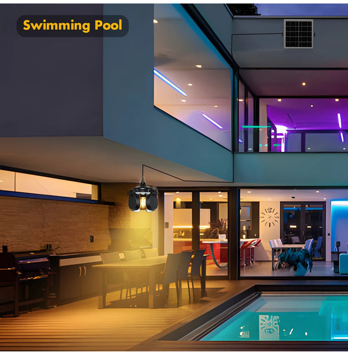 Solar Shed Lights for Indoor and Outdoor Solar Powered Barn Light 1000LM 192LED Outdoor Dual Motion Sensor Solar Pendant Light