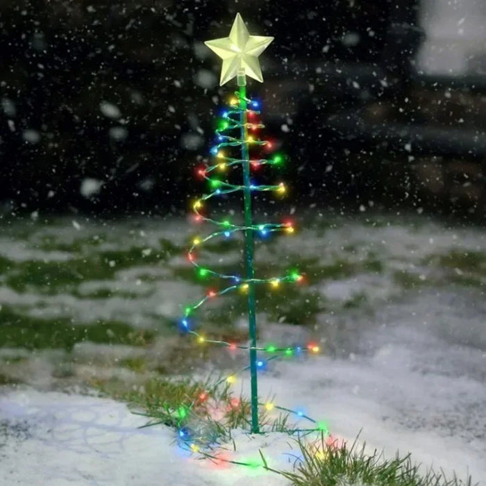 LED Solar Christmas Lights Garden Lights Folded Christmas Tree Lamp Decorations Outdoor Solar Light Christmas Decoration