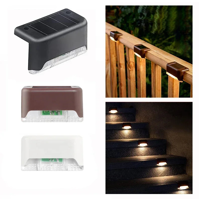 Solar Deck Lights Outdoor Step Lights Waterproof Led Solar Lights for Decks Stairs Step Fence Yard Patio and Pathway