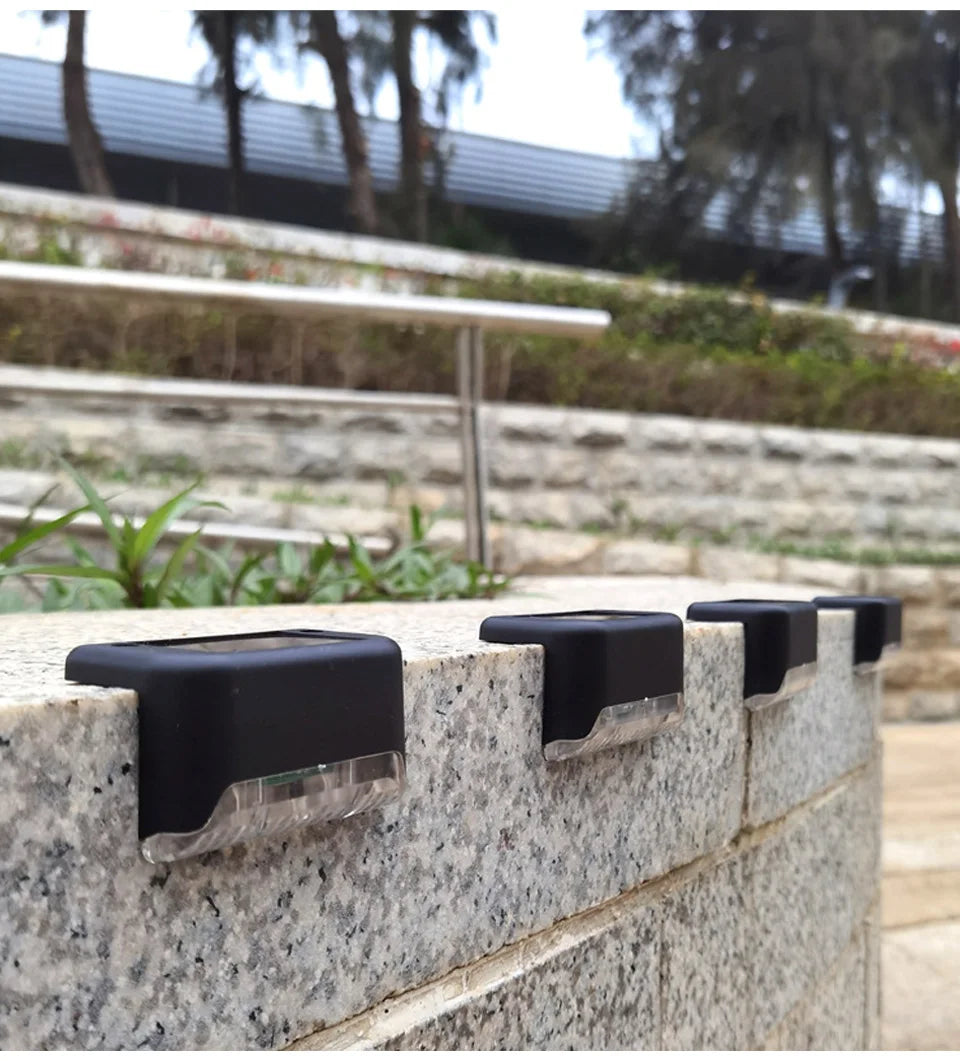 Solar Stairs Light Outdoor Waterproof Solar Powered Garden Lamps for Railing Deck Step Yard Patio Pathway Fence Light