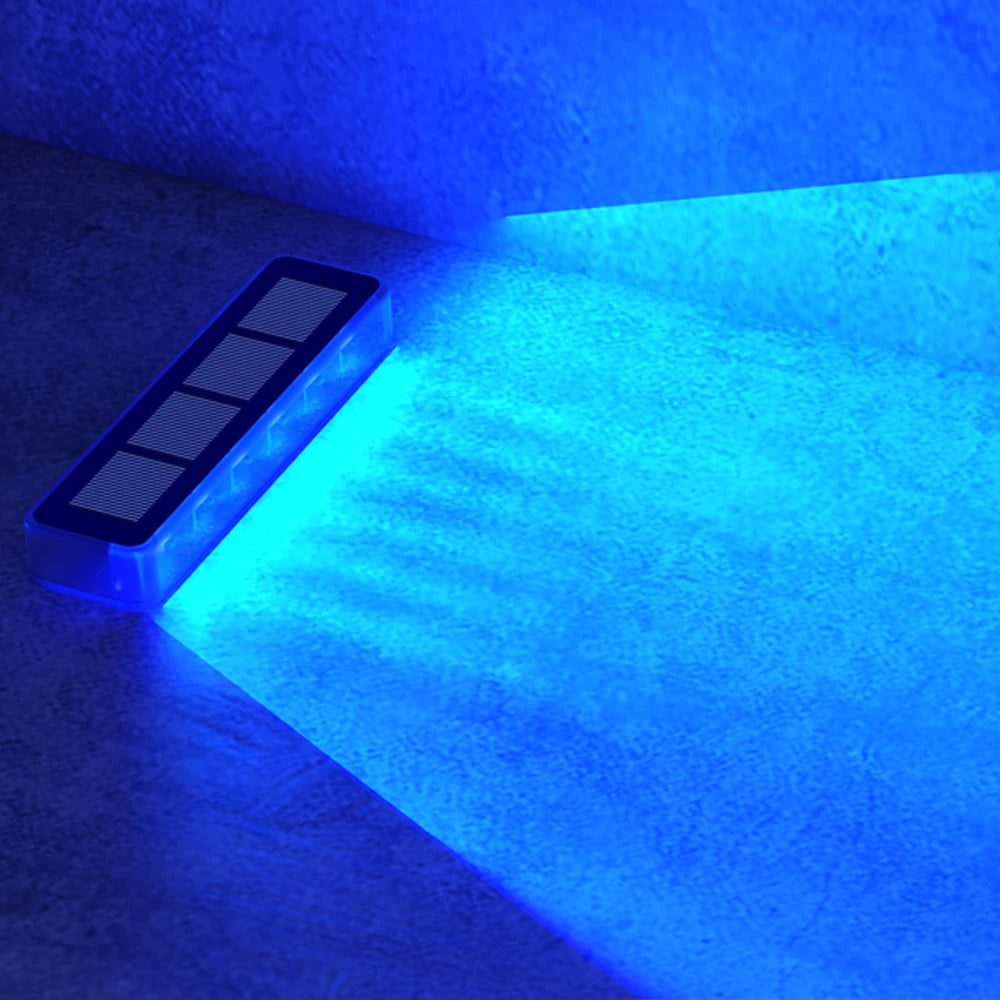 Solar Deck Lights Outdoor Waterproof LED Step Sidewalk Stair Garden Light IP68 Auto On/Off Solar Powered Dock Driveway Lighting