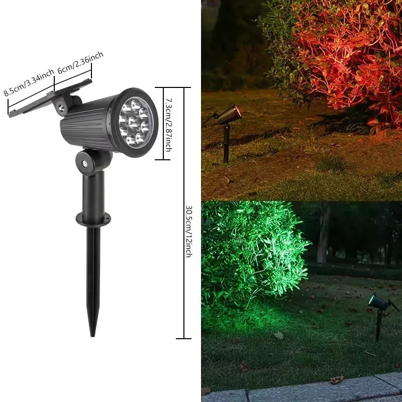 Solar Pathway Light Outdoor Waterproof Bright Monocrystalline Silicon Garden Decorate Light 9 LED Landscape Lamp for Yard Fenced