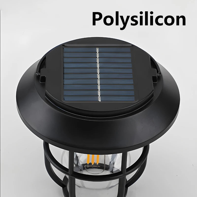 1200LM Warm Solar Camping Lights Lawn Lights Wall Lamps Solar Outdoor Lights Courtyard Garden Decoration Night Light Mood lights