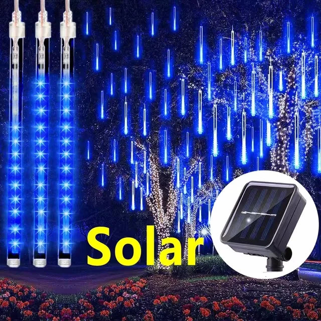 30/50cm Solar LED Meteor Shower Light Holiday String Light Waterproof Fairy Garden Decor Outdoor Led Street Garland Christmas