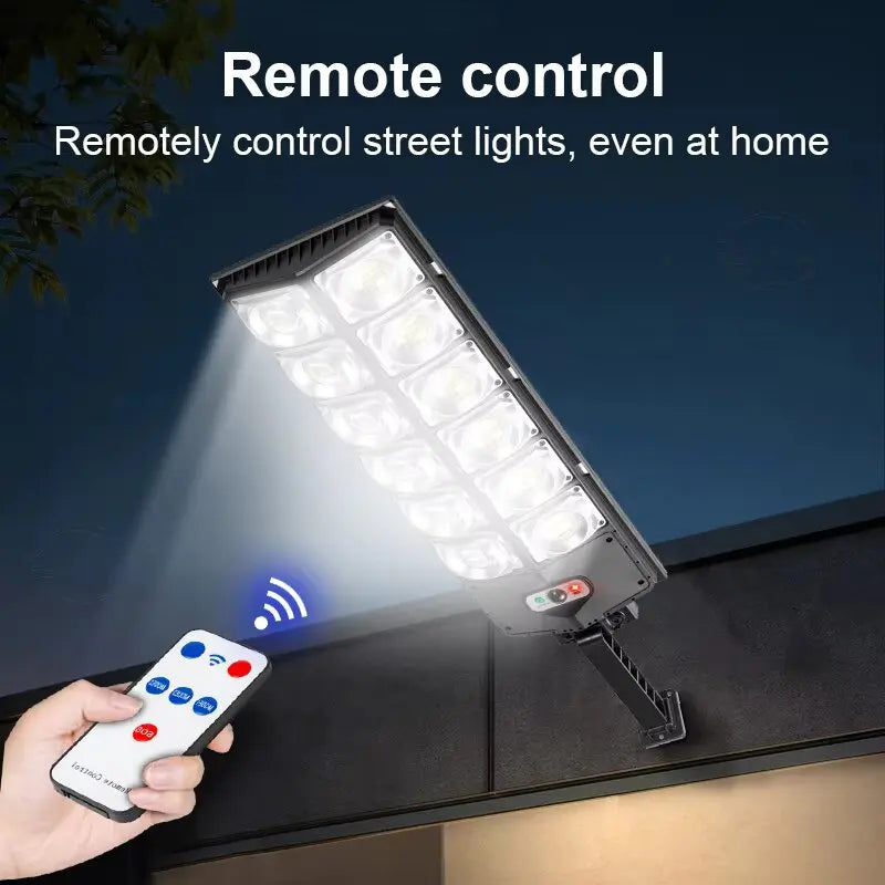 NEW Outdoor Solar LED Lights Waterproof 8000 Lm Super Bright Wall Lamp With Motion Sensor Remote Control Garden Street Light