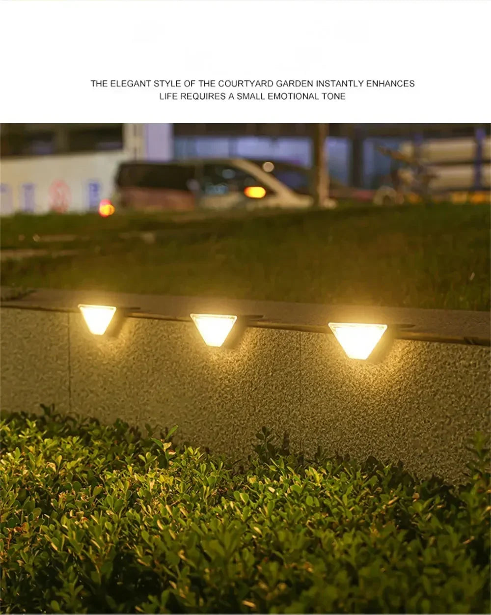 Solar Stair Lights Solar Step Light Outdoor Anti-theft Waterproof IP67 Decor for Garden Stair Deck Front Porch and Patio