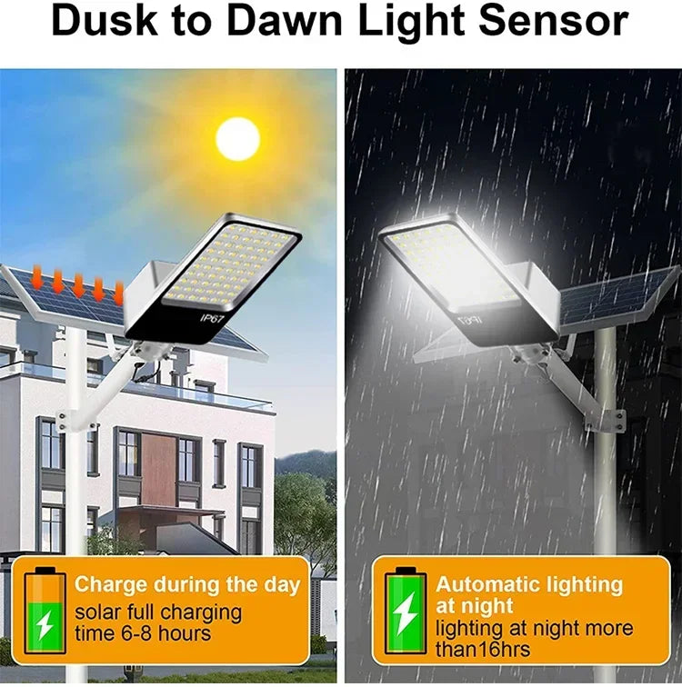2000w Split Solar street Light Outdoor Aluminum Solar Street light Garden sunlight House Remote Control Waterproof Wall Lamp