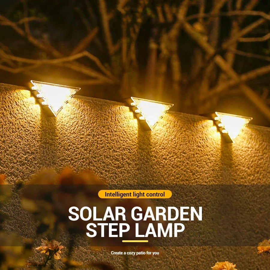1/2/4PCS Solar Deck Lights Outdoor Step Fence Lights Waterproof Solar Lamp for Railing Stairs Pathway Garden Light Decoration