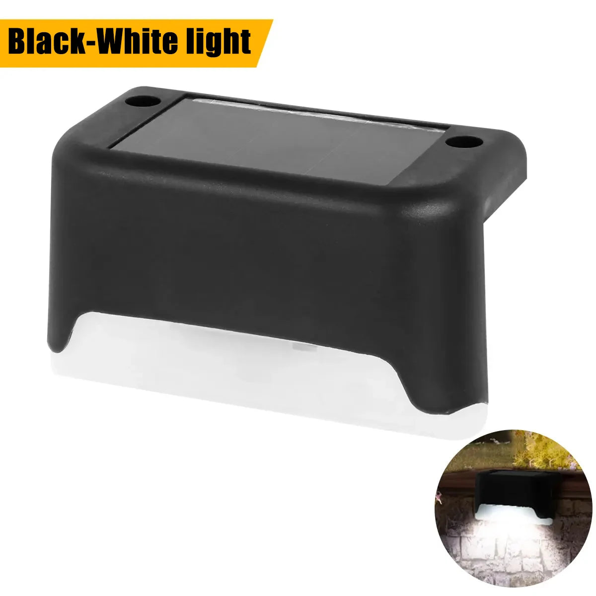 Warm White LED Solar Step Lamp Path Stair Outdoor Garden Lights Waterproof Balcony Light Decoration for Patio Stair Fence Light