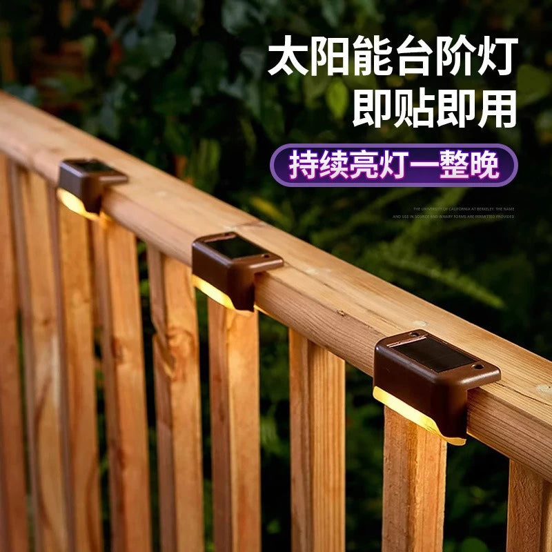 Solar Deck Lights 1-6 Pack Outdoor Step Lights Waterproof Led Solar Lights for Railing Stairs Step Fence Yard Patio and Pathway