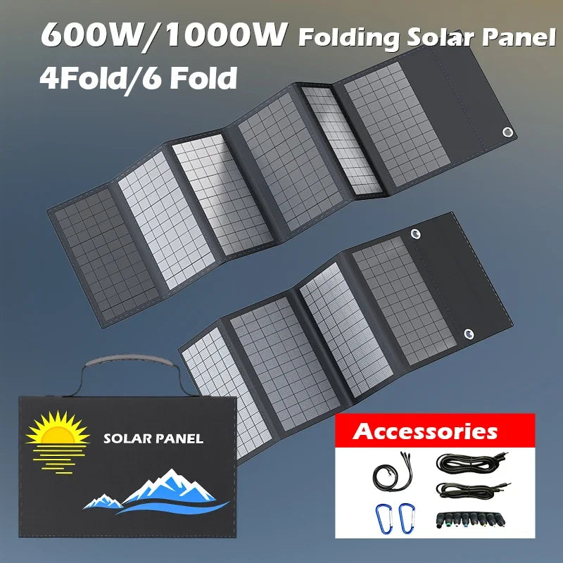 Ultra-Light Solar Panel Bag Budget 600W/1000W Solar Generator - Folding Panel with USB/DC, Perfect for Home & Outdoor Use