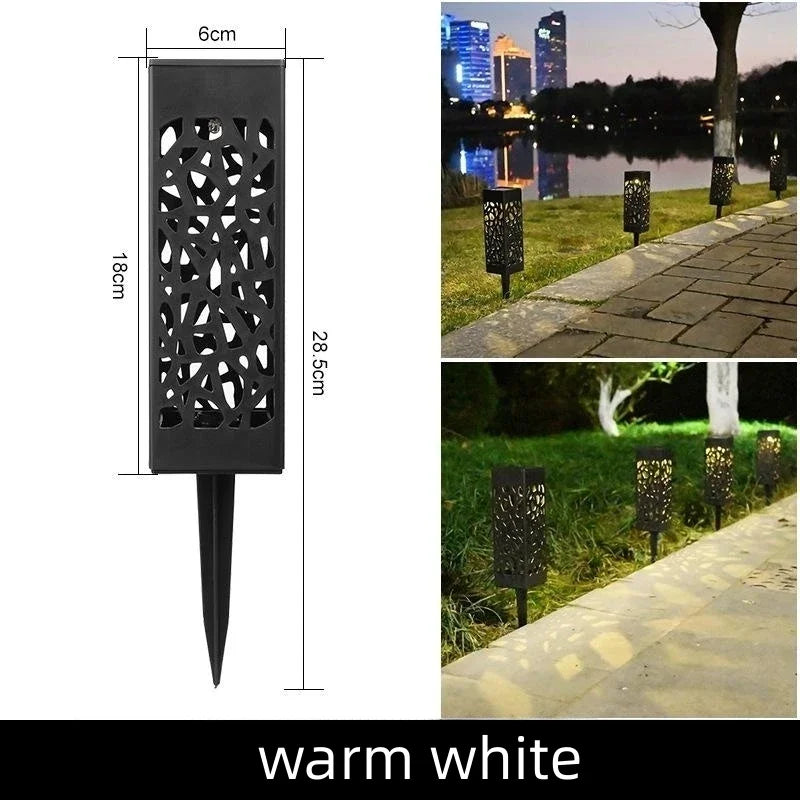 Solar Garden Light Outdoor Solar Hollow Lawn Lamp Decoration Lighting Waterproof For Pathway Yard Park Courtyard Sunpower
