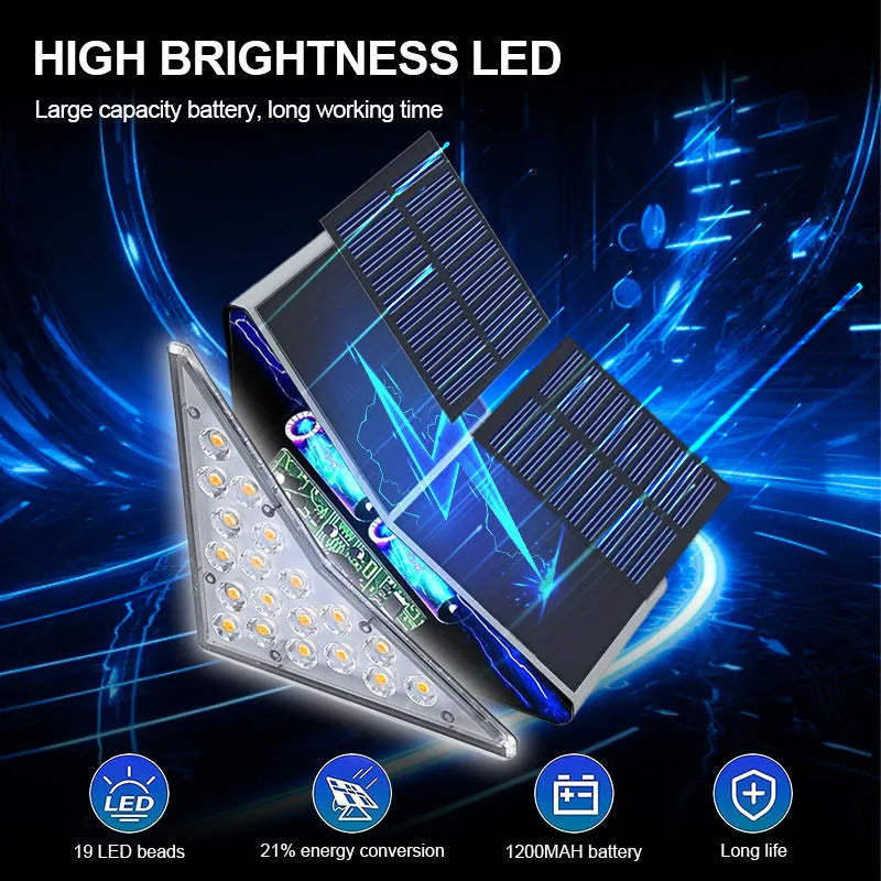 Solar Step Lights for Outside IP67 Waterproof Solar Stair Light Warm White Lighting Patio Garden Courtyard Door Sidewalk Decor