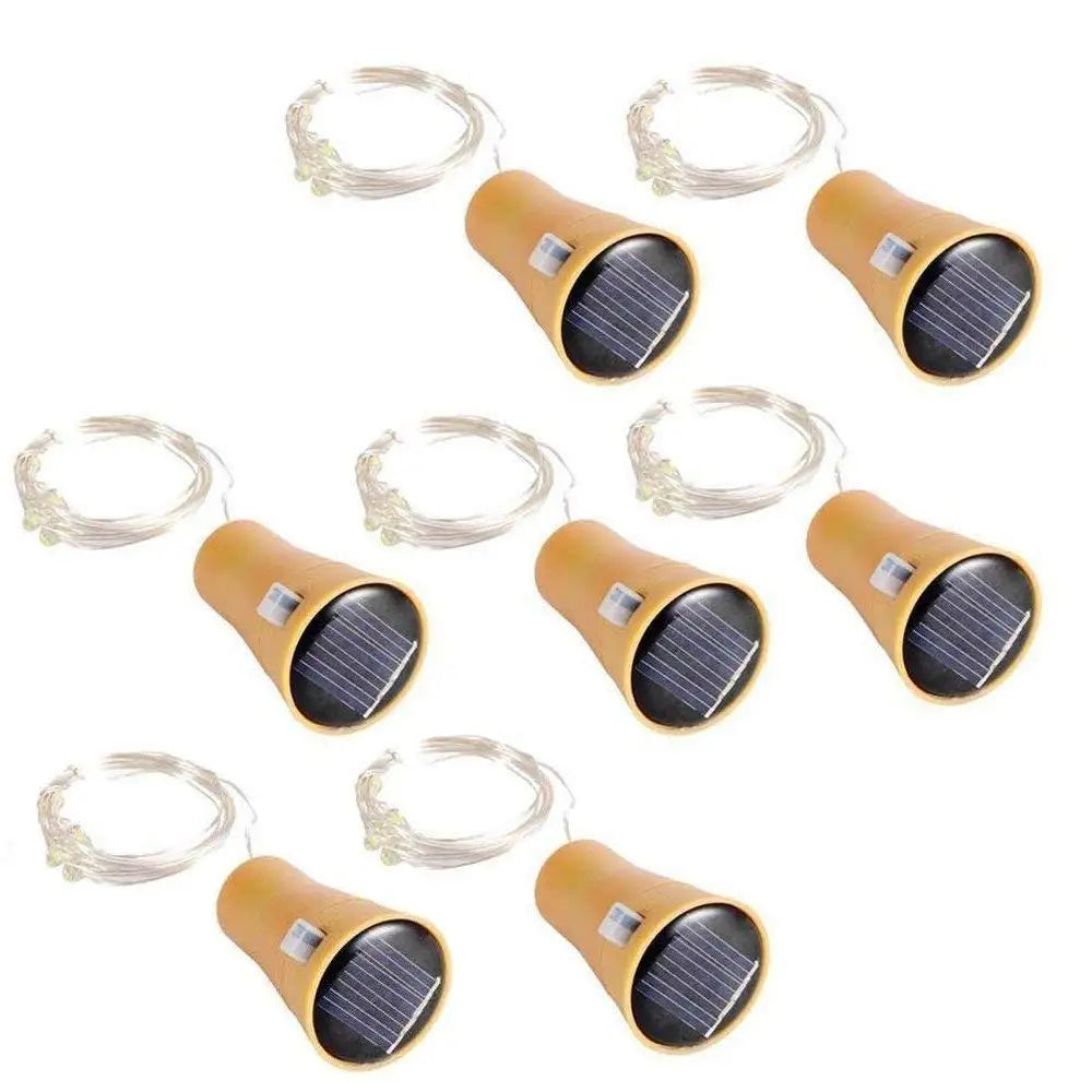 10/20LEDs Solar Wine Bottle String Light Solar Copper Wire Fairy Lights Cork Shape Christmas Lamp For Wedding Party Garden Decor