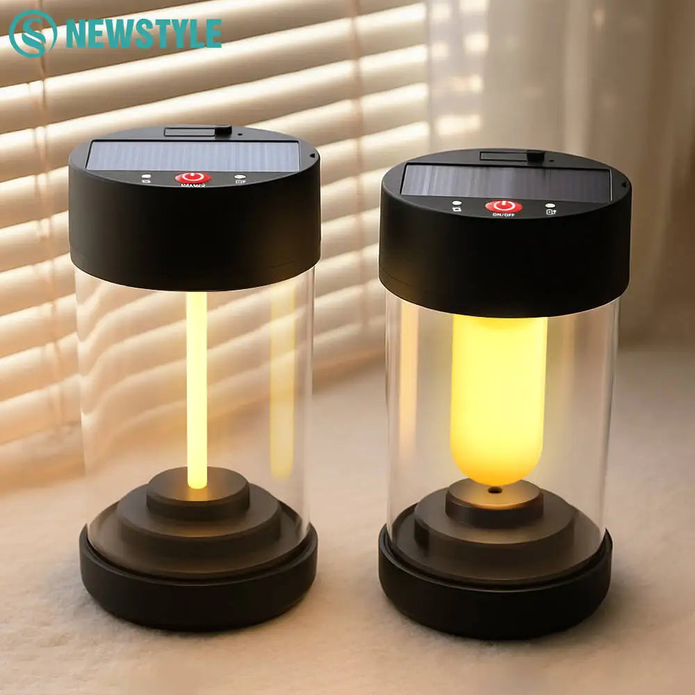 Solar Camping Light Tent Lights Rechargeable LED Solar Night Light 5 Modes Ornament Outdoor Weddings Celebrations Picnics Campin