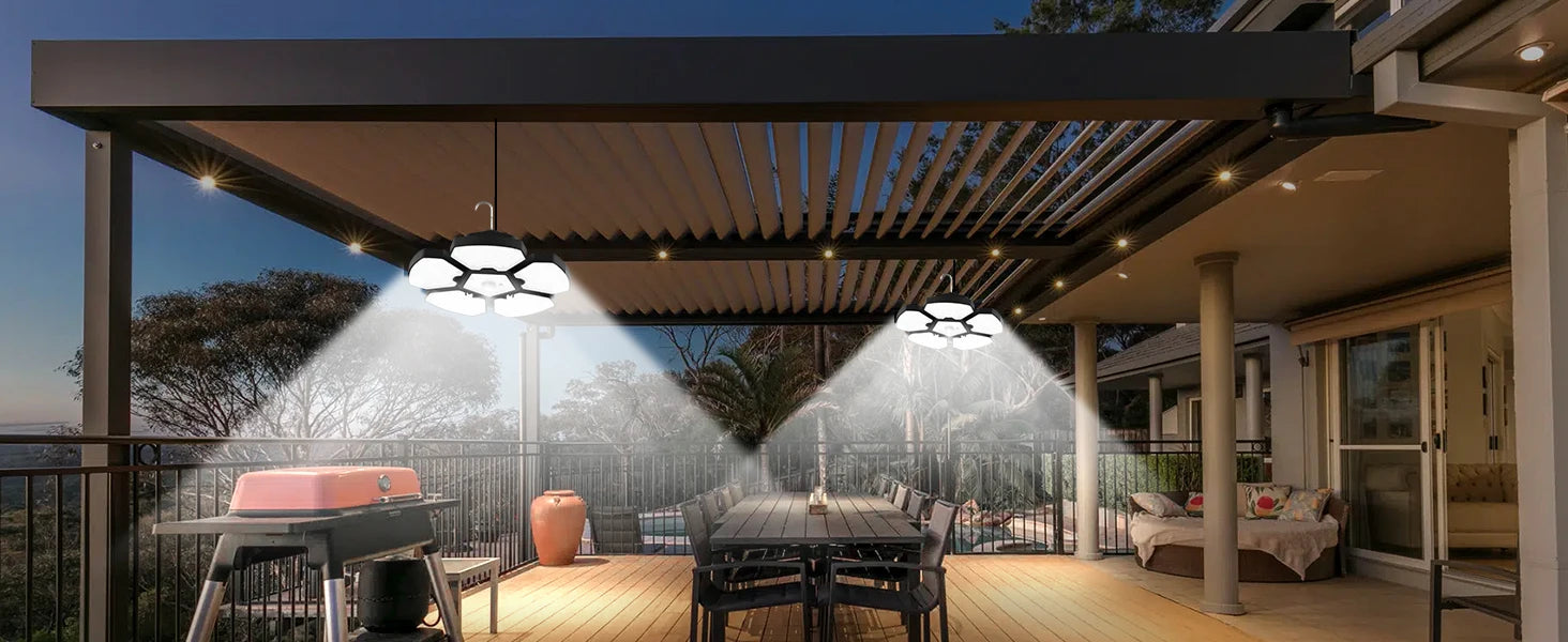 Solar Shed Light Indoor Outdoor Garage Balcony Motion Sensor Pandent Lights 156LEDS Waterproof Courtyard Security hanging Lamp