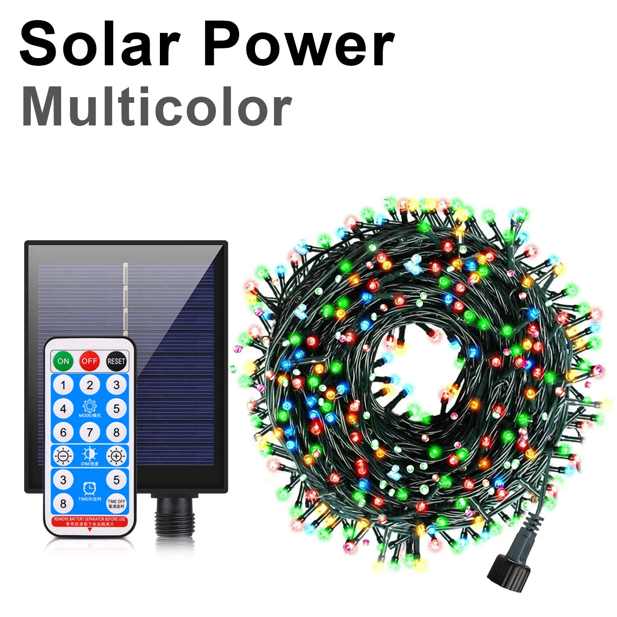 328ft Fairy LED Solar String Lights Outdoor, 8 Modes, USB Charge & Remote, Waterproof For Garden Balcony Garland Christmas Patio