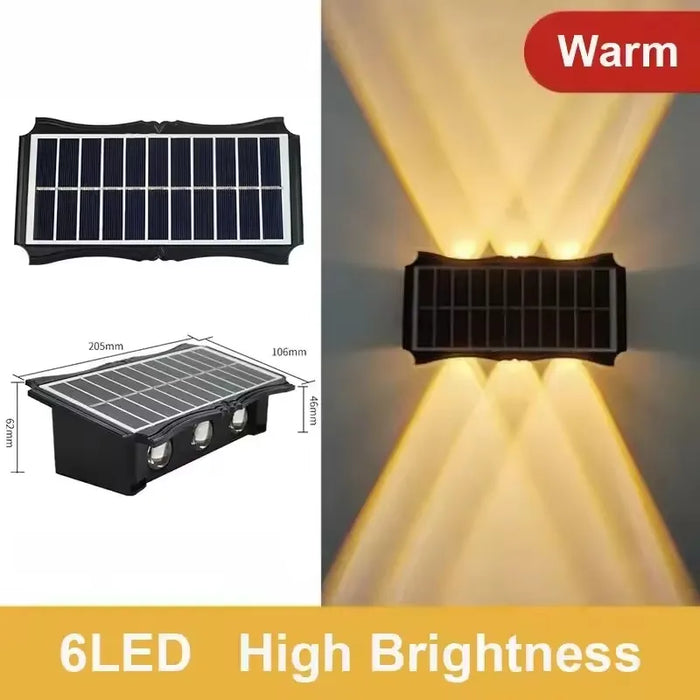 Solar Wall Lamp Outdoor LED Solar Light Waterproof Up And Down Luminous Lighting Yard Garden Decoration Solar Powered Lights