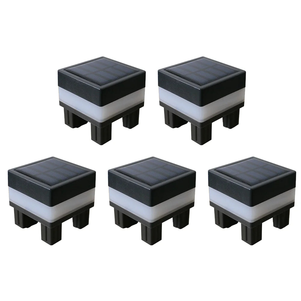 1-5Pcs Solar LED Fence Lamp Pillar Light Easy Installation Waterproof Outdoor Lamp GlowIing Path Yard Lights for Garden Decor