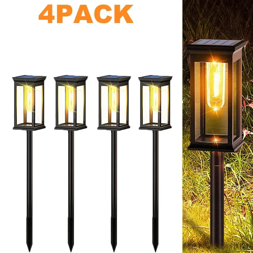 1/2/4/6 Pack Solar Pathway Lights Outdoor Waterproof Walkway Light Solar Powered Landscape Lights for Driveway Lawn Patio Yard