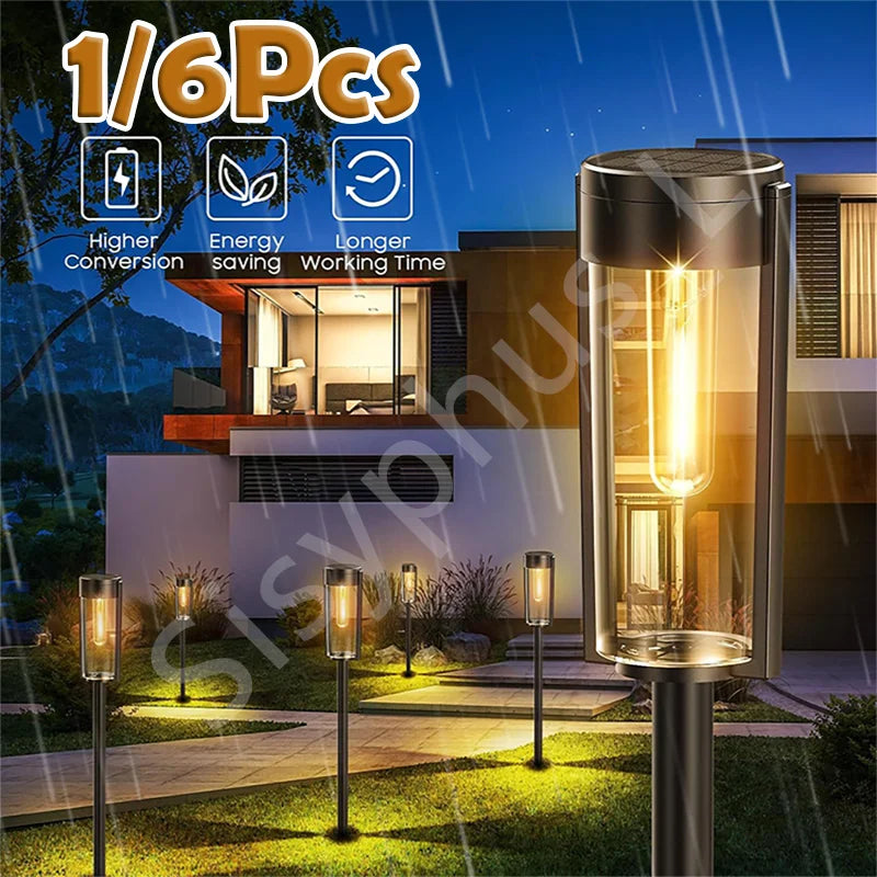 LED Solar Pathway Lights Outdoor Garden Lamp Waterproof Landscape Lights Lights Walkway Driveway Lawn Patio Garden Decor