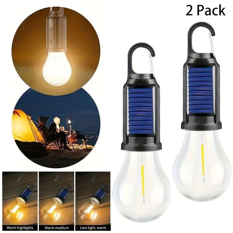 1/2/3 Solar Camping Lights with LED USB Charging Portable Lanterns Suitable for Hiking Fishing and Festivals