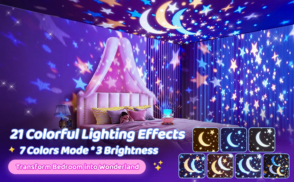 Galaxy Solar System Projector Nightlights 360°Rotating 12 Films Kids Star Night Light Projector for Bedroom Home Decoration lamp