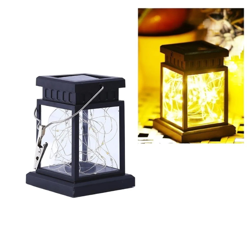 Waterproof Solar Hanging Lantern Hanging Atmosphere Simulated Candle Lanterns Luminous Night Lights Led Wind Lights Outdoor