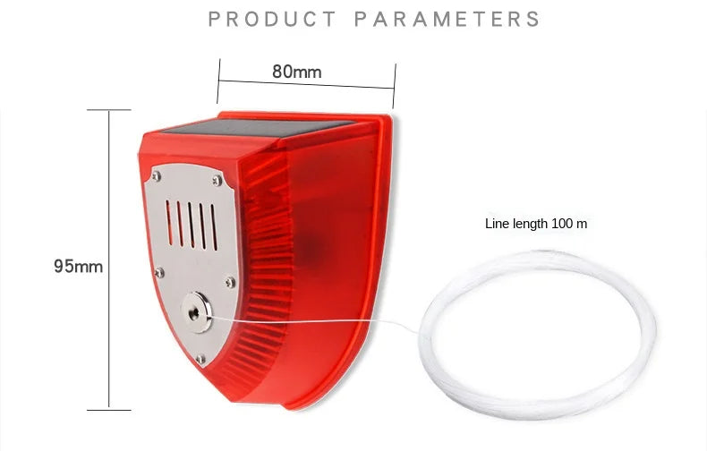 Solar Driving Alarm Garden Construction Site Driving Beast Anti-Thief Solar DC Cable Alarm