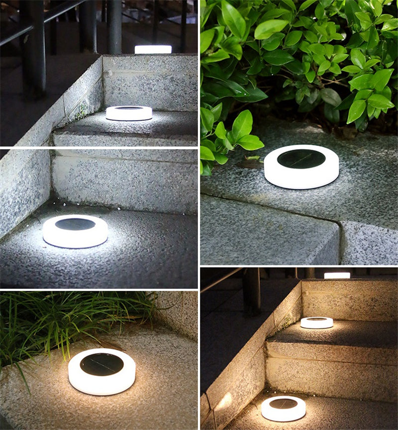 Solar Garden Lights Outdoor LED Solar Ground Lights Waterproof Landscape PathWay Floor Under Spot Lamp Decoration Lighting