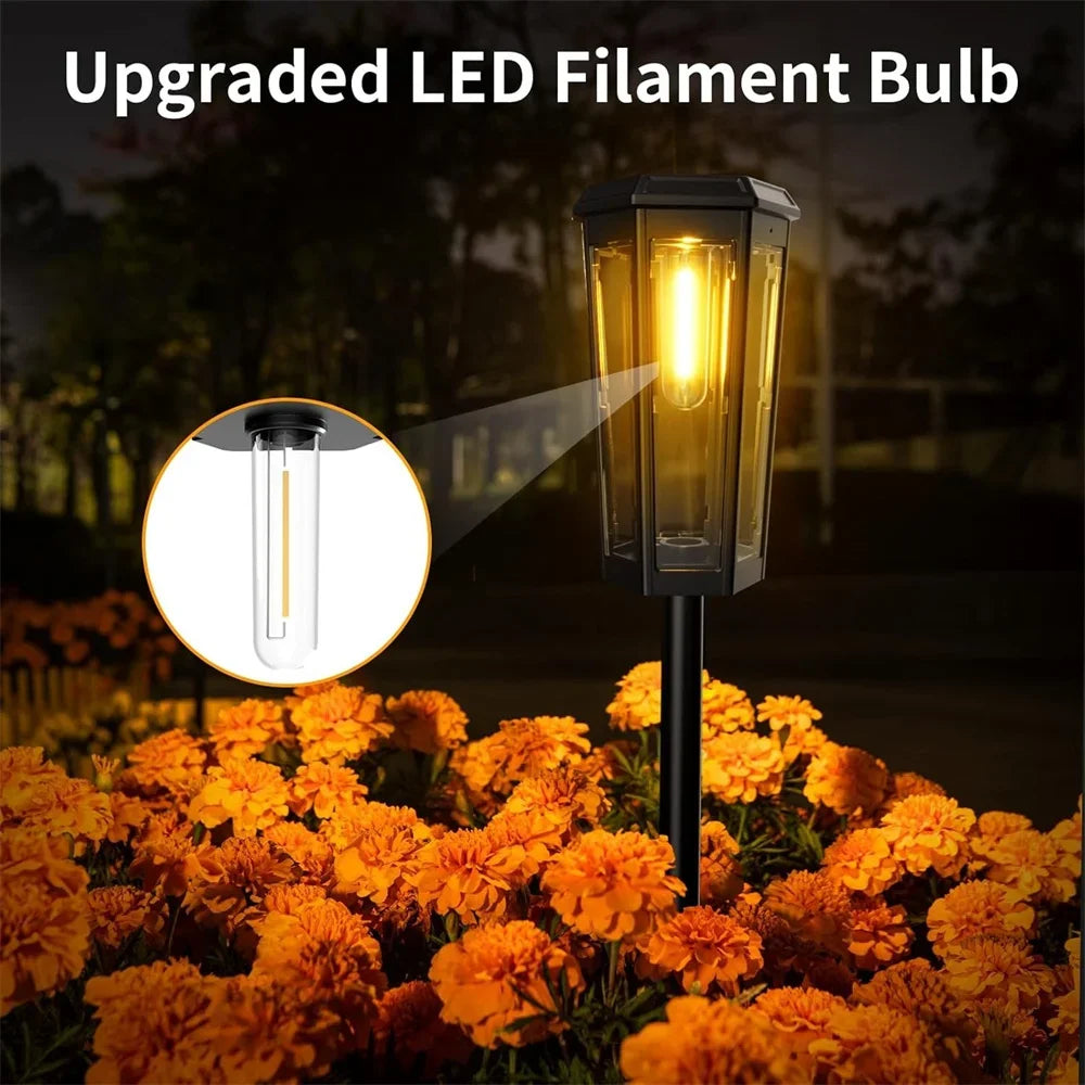1/4/6 Pack Solar Pathway Lights Outdoor Solar Lights IP65 Waterproof Garden Lights Solar Lamp Outdoor Landscape Lamps for Lawn