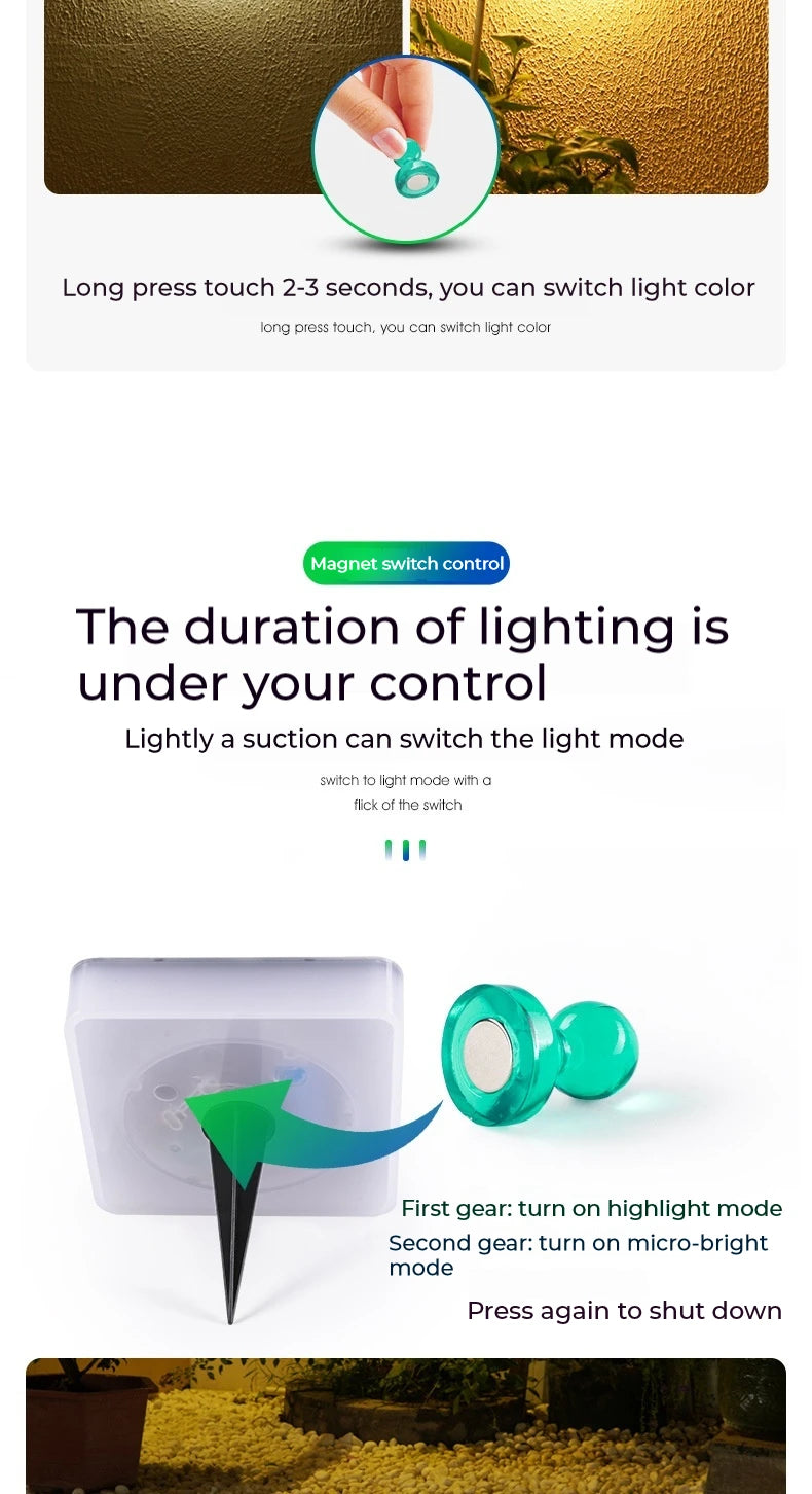 Solar Outdoor Lights Garden Lamp Solar Powered Waterproof Landscape Path Outdoor for Yard Backyard Lawn Patio Decorative